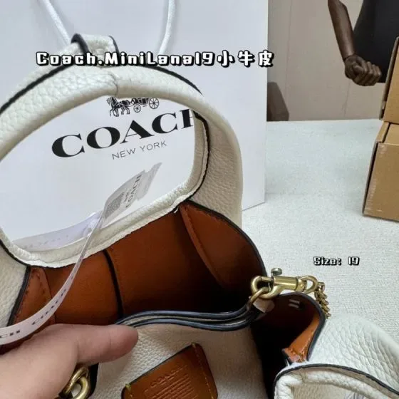 Coach Mini Lana 19 White 19cm Crossbody