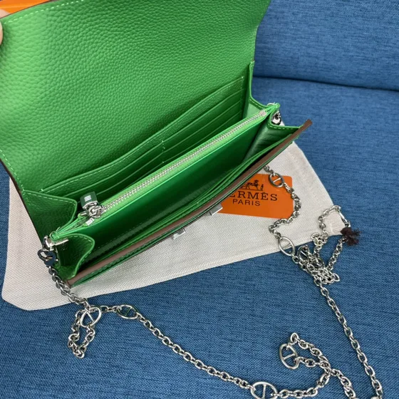 Hermes Constance Long To Go Xanh lá Woc