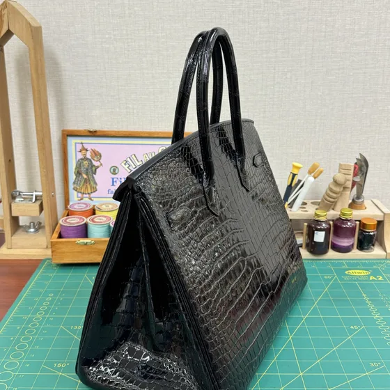 Hermes Birkin Siyah Üst sap
