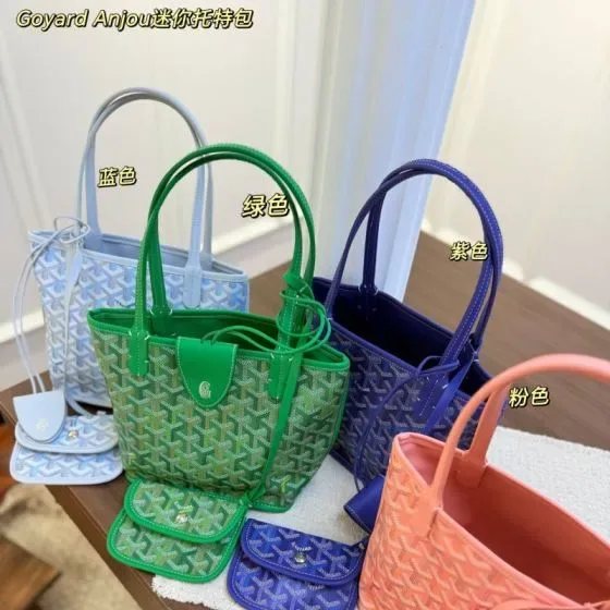 Goyard Anjou Mini Green Tote Bag