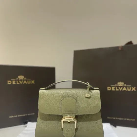 Delvaux Le Brillant Sage Green Top Handle