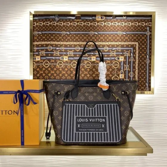 Louis Vuitton Neverfull Brown Tote Bag