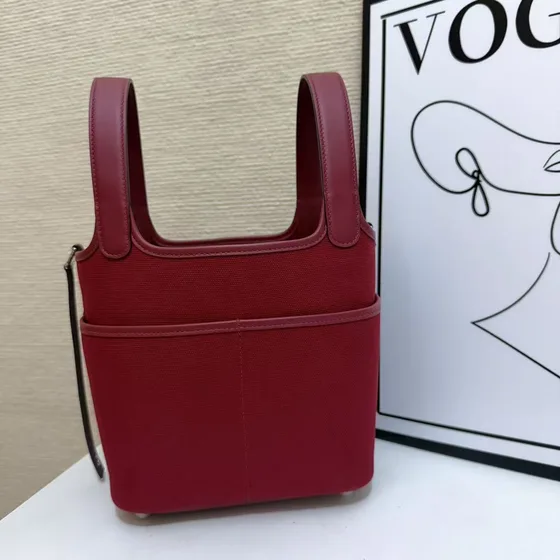 Hermes Cargo Picotin Lock Burgund Topphandtag