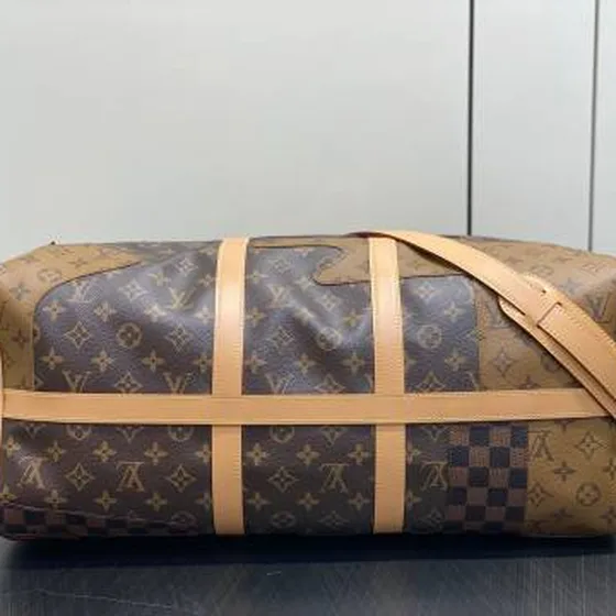 Louis Vuitton Keepall Bandouli re 50 Monogram and Damier สีน้ำตาล 50 travel