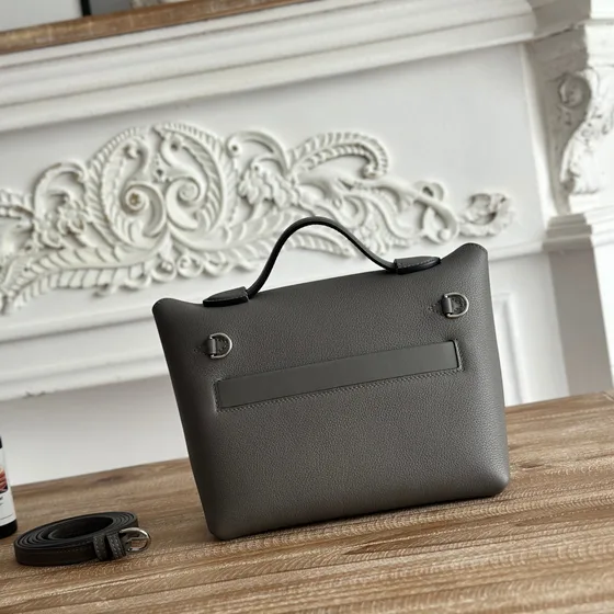 Hermes Kelly 24/24 Mini Gray Anse supérieure