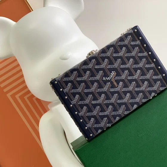 Goyard Minaudière Trunk Azul-marinho Azul Clutch