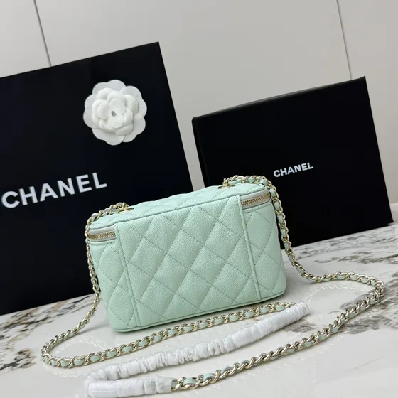 Chanel Vanity Case Mint Xanh lá Vanity