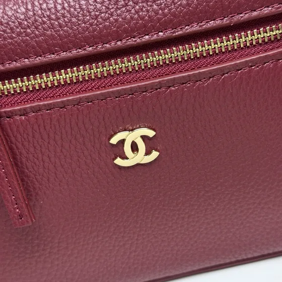 Chanel Vanity Case Borgoña Crossbody