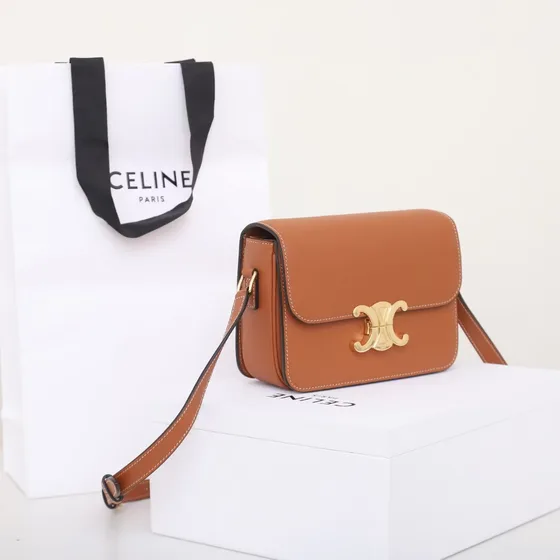Celine Triomphe Tan Crossbody