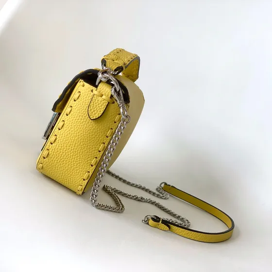 Fendi Baguette Amarillo Bolso bandolera