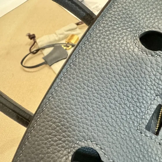 Hermes Birkin Mavi Gray Üst sap