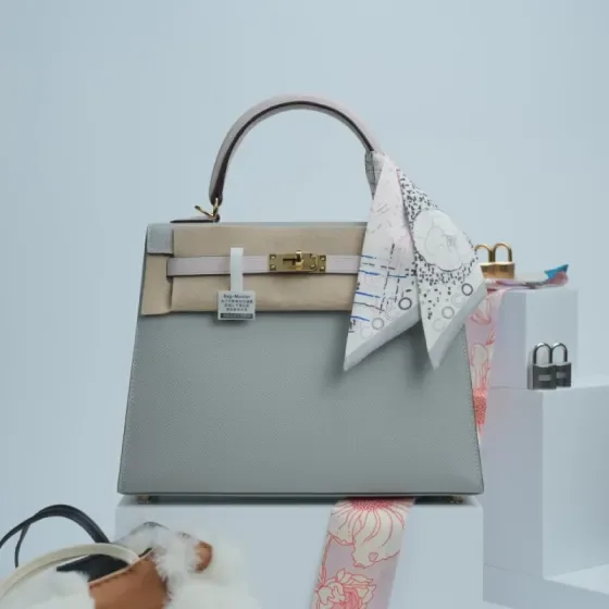 Hermes Kelly 28 Gray Top Handle