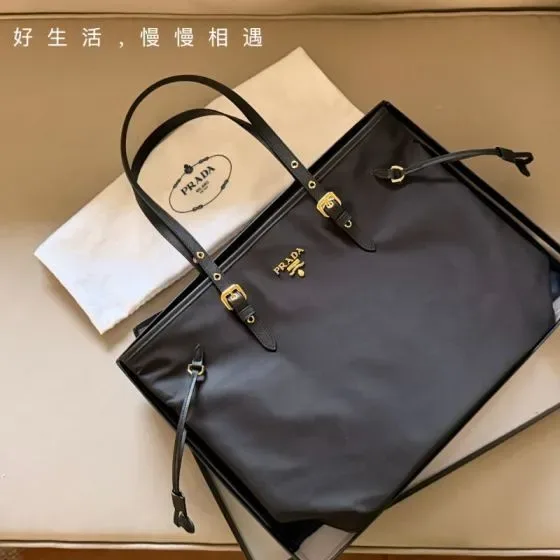 Prada Re-Nylon Tote Bag Black Tote Bag