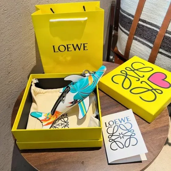 Loewe Dolphin Pouch Charm Multicolor Pouch
