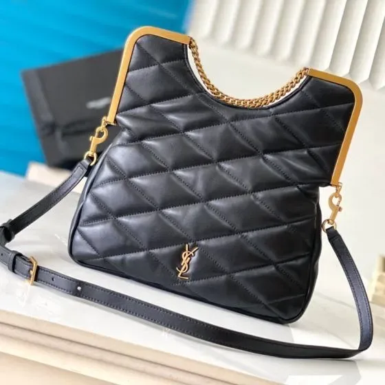 YSL Le 57 Quilted Hobo Bag Black Hobo