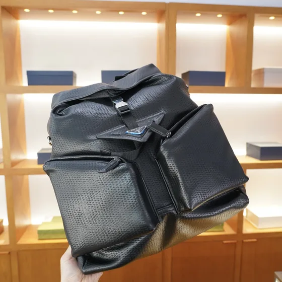 Prada Leather Backpack Black Backpack