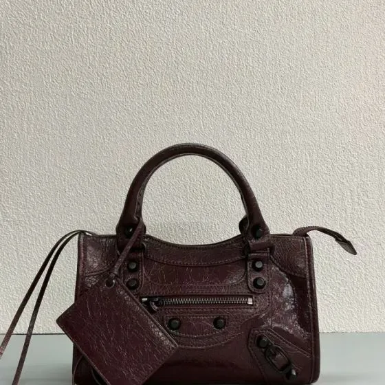 Balenciaga Le City Mini Burgundy Top Handle