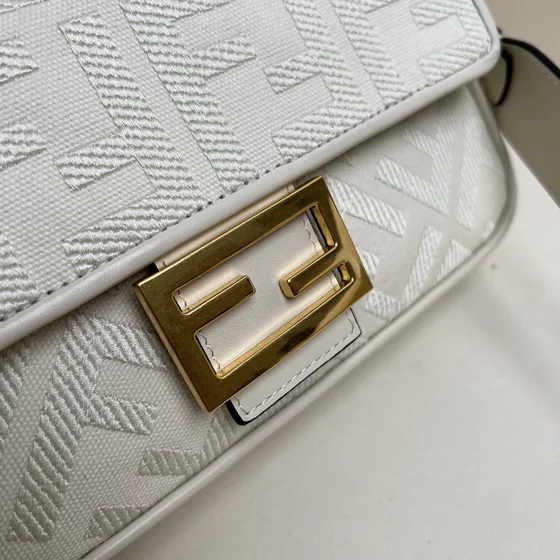 Fendi Baguette White Crossbody