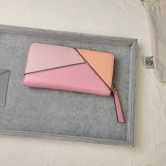 Loewe Puzzle Zip Around Wallet Merah muda/Peach Wallet