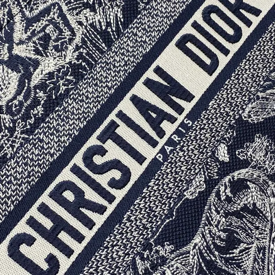Dior Book Tote Navy Blue Tote Bag