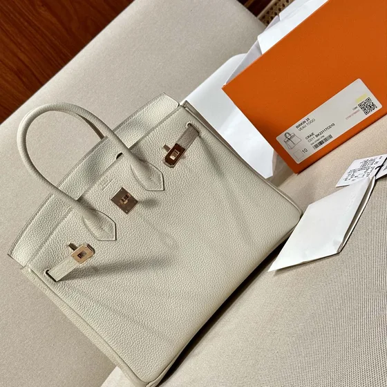 Hermes Birkin Wit Bovenhandgreep