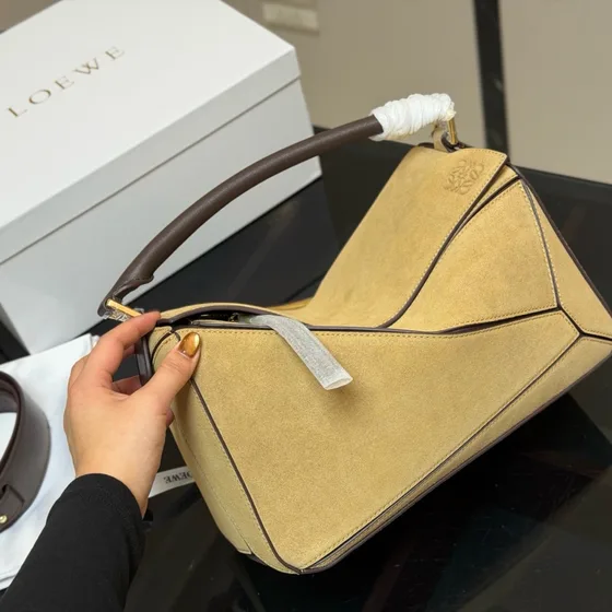 Loewe Puzzle Bag Khaki Top Handle