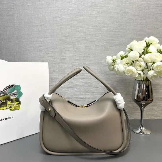 Prada Arcon Bag Etoupe Gray Top Handle