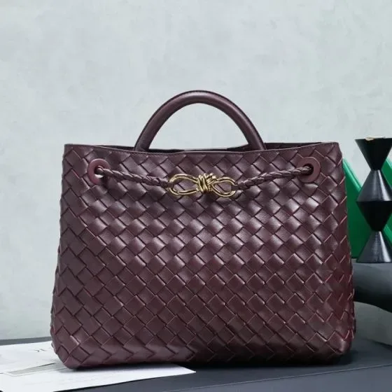 Bottega Veneta Andiamo Medium Burgundy Top Handle