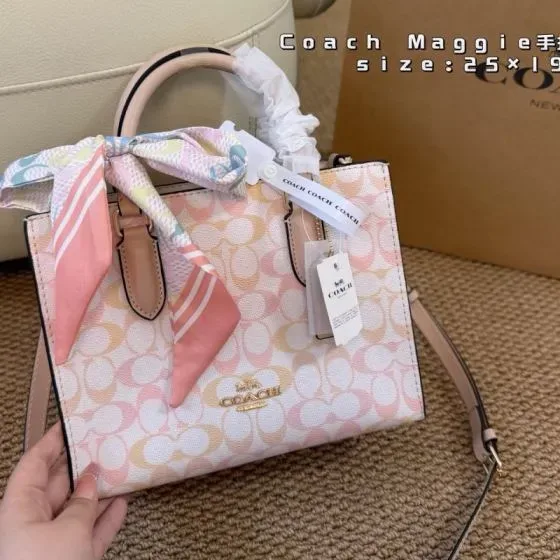 Coach Maggie Tote Pastel Pink 25 19cm Tote Bag