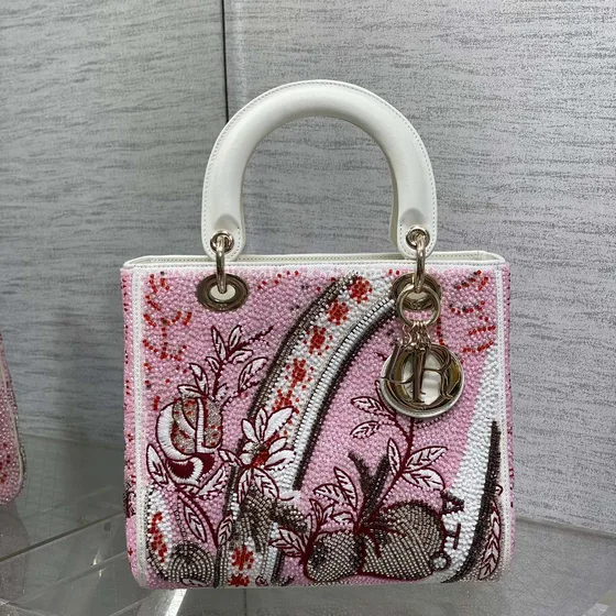 Dior Lady Dior Hồng Top Handle