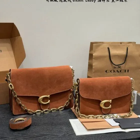 Coach Chain Tabby Brown Shoulder Bag