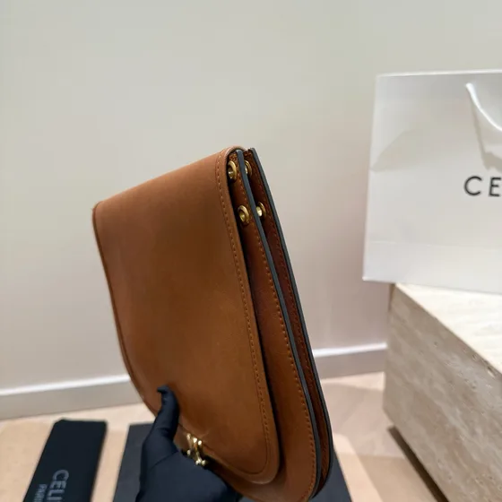 Celine Triomphe Folco Bag Tan Crossbody