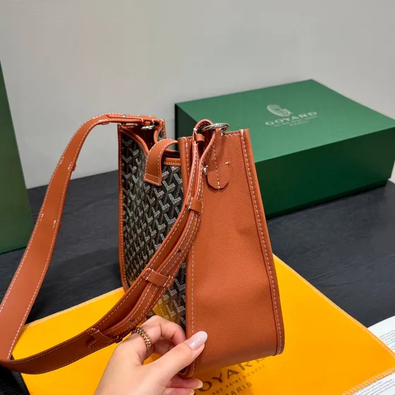 Goyard Hirondelle Bag Tan/Kahverengi Crossbody çanta