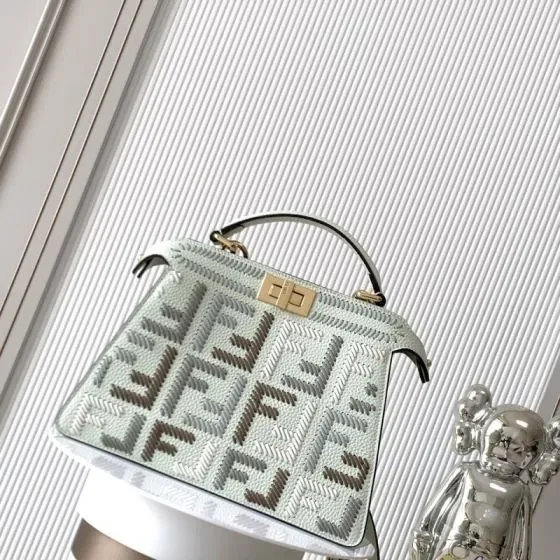 Fendi Peekaboo I See U Mint Green Top Handle