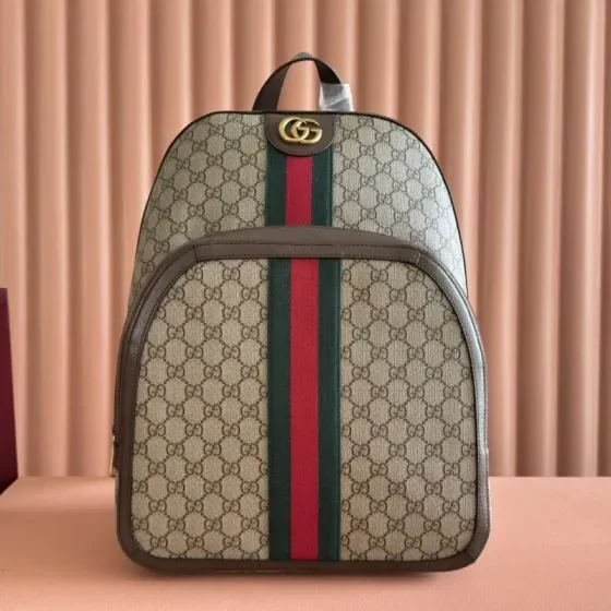 Gucci Ophidia Gg Medium Backpack Beige Brown Backpack