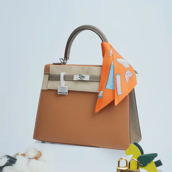 Hermes Kelly 25 Colormatic Brown Beige 25 Top Handle