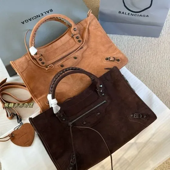 Balenciaga Le City Bag Camel Dark Brown Top Handle