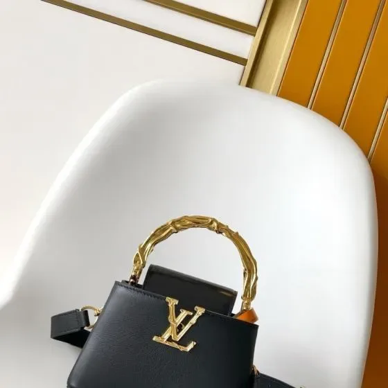 Louis Vuitton Capucines Black Top Handle