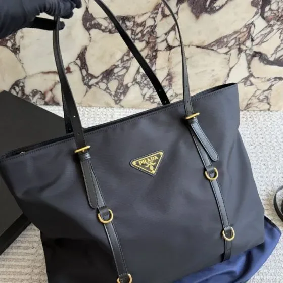 Prada Re-Nylon Tote Bag Black Tote Bag