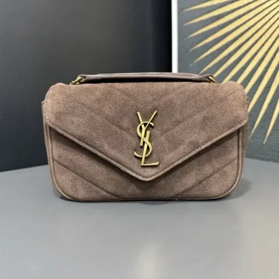 YSL Cassandre Brown Crossbody