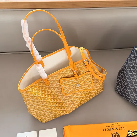 Goyard Chien Gris Pet Carrier Bag Amarillo Bolso tote