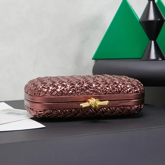 Bottega Veneta Knot Pochette Bronze Pochette