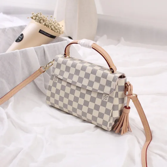 Louis Vuitton Croisette Wit Grijs Crossbody