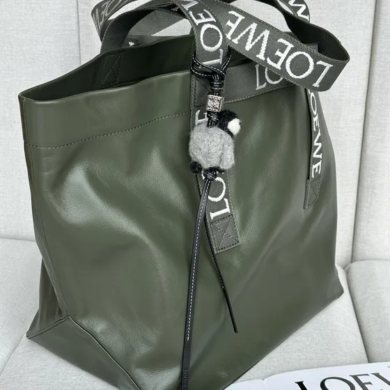 Loewe Fold Shopper Khaki Grøn Shoppertasketur