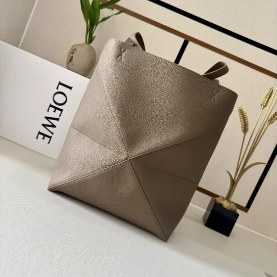 Loewe Puzzle Fold Tote Sand Beige Shoppertasketur