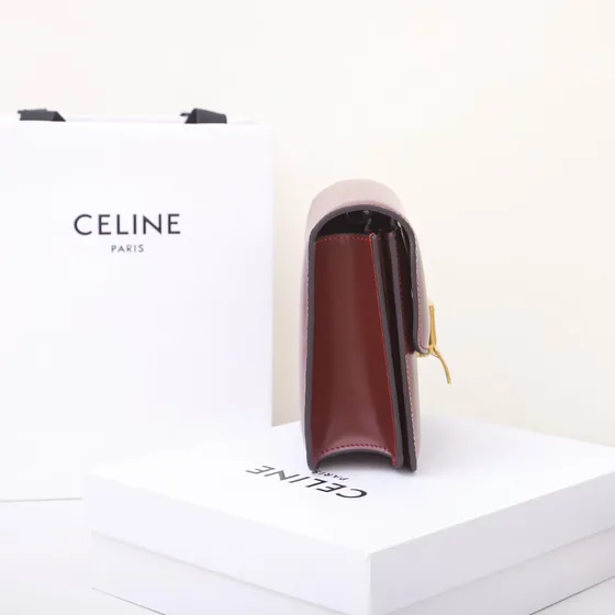 Celine Triomphe Bordeaux Sac épaule