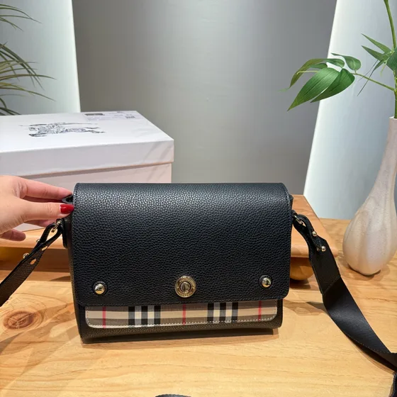 Burberry Vintage Check Note Bolso cruzado Marrón/Negro Crossbody
