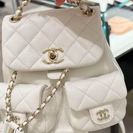 Chanel Duma Backpack White Backpack