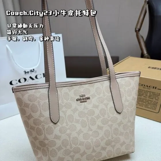 Coach City 23 Beige 23 Tote Bag