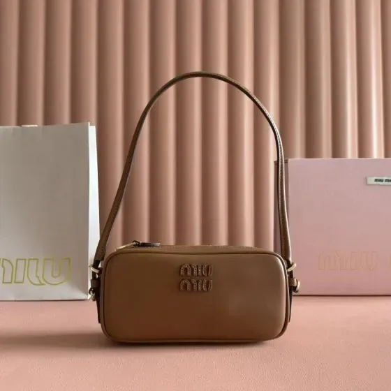 Miu Miu Leather Mini Shoulder Bag Brown Shoulder Bag